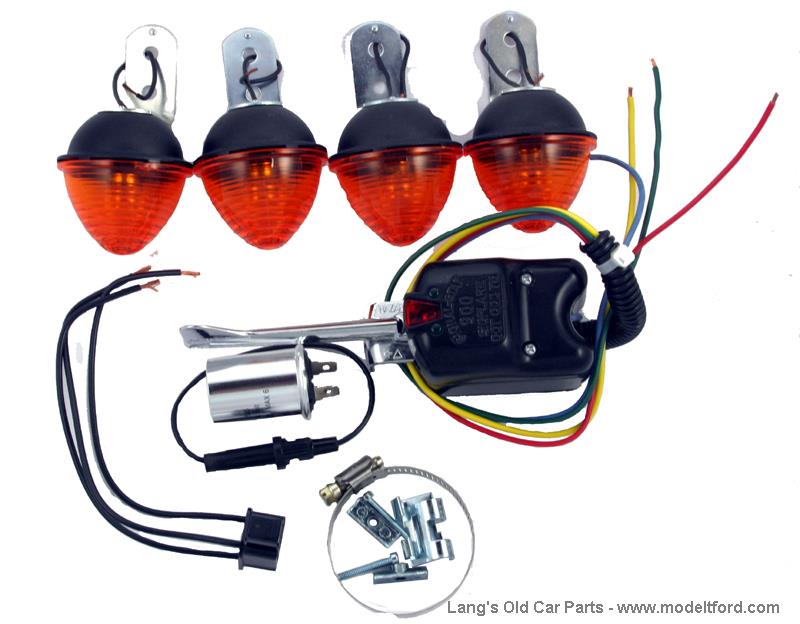 Model T Directional turn signal kit, with lights, 6 volt, T-SIGN-6KIT